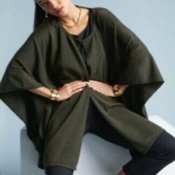 Cabi majestic wrap poncho brown soft cotton no scarf one size fits most - Picture 1 of 3